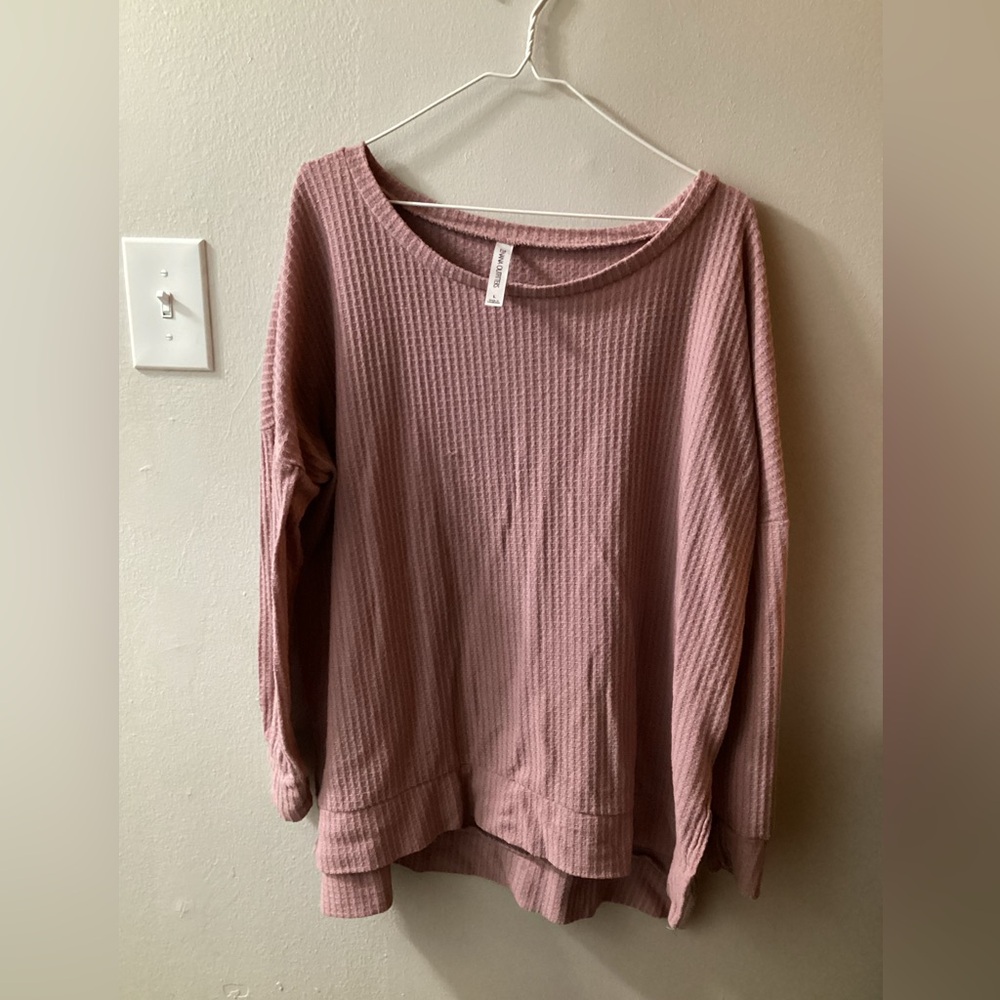 Juniors Large Zenana Outfitters Pink Lightweight Pink Sweater Tote11